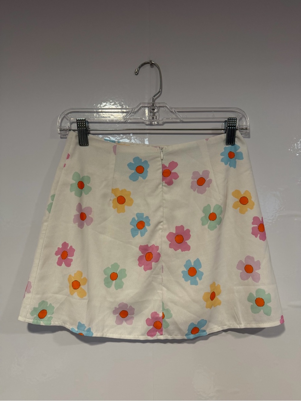 Princes Polly retro Floral Print A-Line Mini Skirt in Cream - Picture 5 of 5